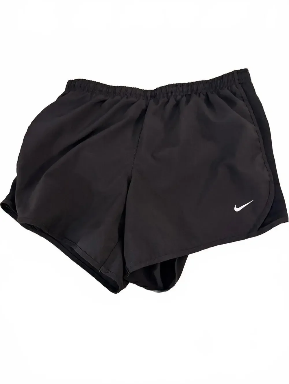 Nike Black Athletic Running Shorts with White Swoosh Logo Youth XL